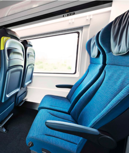 Les nouveaux sièges d'Eurostar présentés sur leur site web